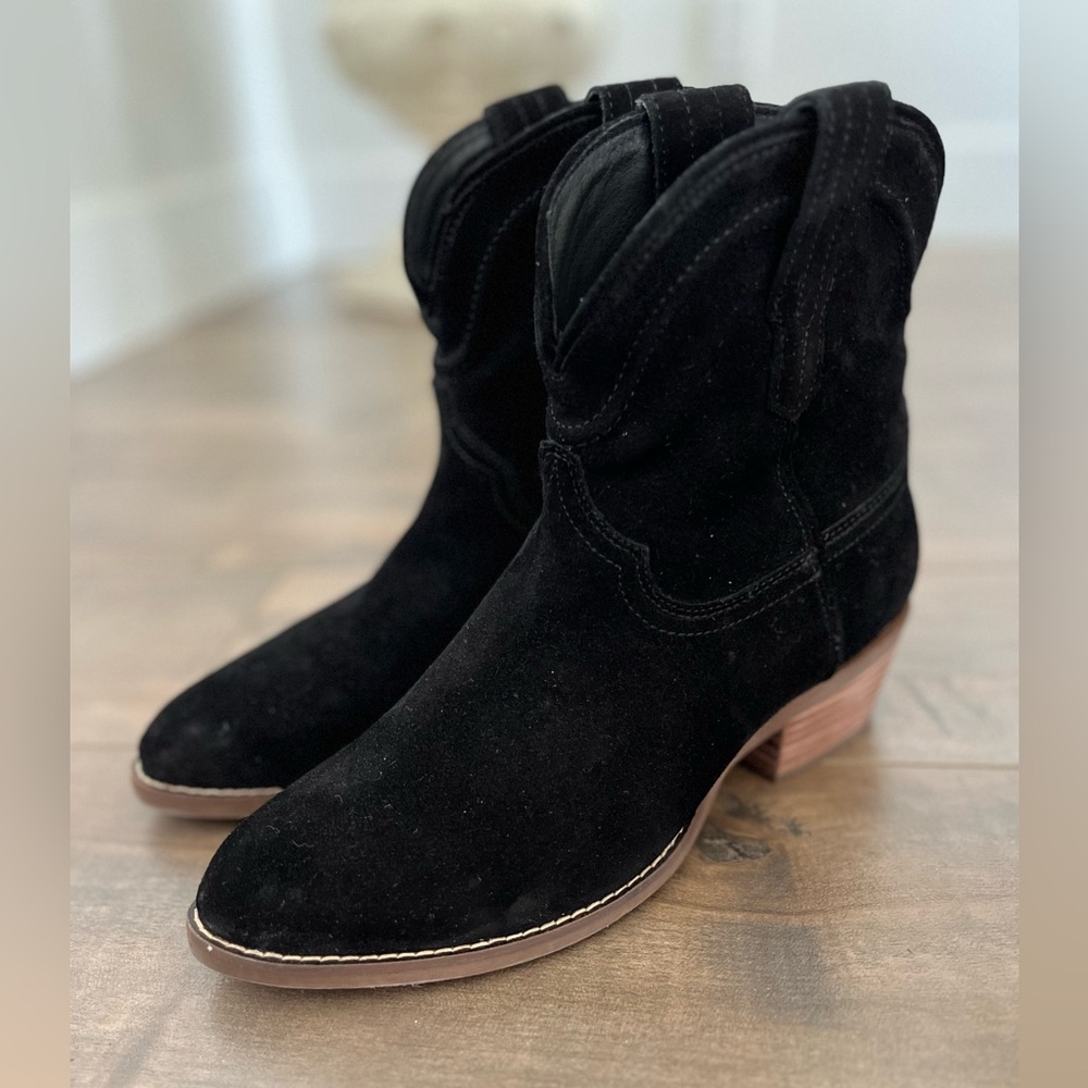 Women’s Boots Dingo Black Suede Tumbleweed Western Size 9.5 NWOB